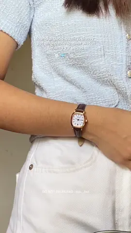 ₊˚ʚ 🧊 ₊˚✧ ﾟ. when u finally found a good quality, classy yet affordable leather watch for only 79 pesos!  #leatherwatch #vintagewatch #brownwatch #classy #OOTD #watch #outfitoftheday #tiktokph #budolph #tiktokfinds #foryou #fyp 
