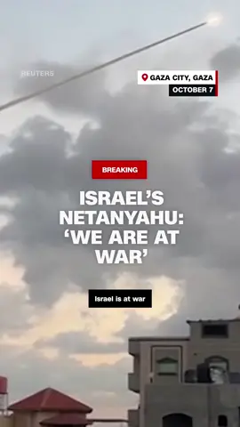 Israel’s Prime Minister Benjamin Netanyahu declared that the country was “at war” on Saturday, after Palestinian militants in Gaza fired a deadly barrage of rockets and sent gunmen into Israeli territory in a major escalation of the long-running conflict between the two sides #cnn #news #palestine #israel #netanyahu #gaza 