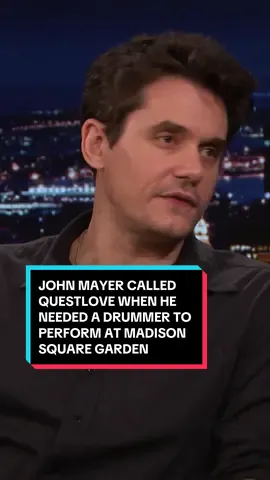 #JohnMayer called @Questo when he needed a drummer to perform at #MadisonSquareGarden. #FallonTonight 