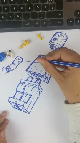 sketching a lego man in pieces ✍🏼 enjoy my drawing;) #designprocess #productdesign #industrialdesign #idsketching #designsketching #dailysketch #designtok 