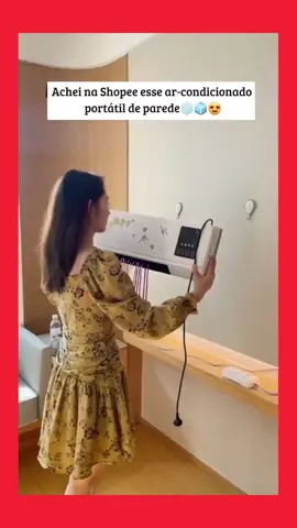 Agora vou ficar fresquinha nesse calorão 🌬🥰 Link na Bio do Perfil  #calor2023 #achadinhosvirais #shopee1010 #arcondicionadosplit