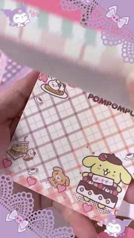 Omg, those memo pads are so cute!!!#sanrio #fyp #perfect #kuromi #stationery #childhoodmemory #asmr 