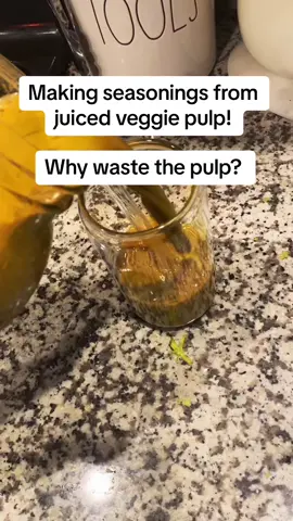 Repurposing juicer pulp for seasonings! It’s perfectly good, why waste it?  I’ve made celery salt, fall seasoning blend, dog friendly vegetable powder, dehydrated pineapple pulp, watermelon chips, and so much more..  I love using a juicer during a lymphatic prep or to help pack in nutrients and vitamins. Just make sure you’re utilizing the pope either drinking it, or repurposing it all getting plenty of other whole food & healthy fiber in your daily diet. ##holistichealth##holisticcare##juice##pulp##fyp##seasoning##dehydratedfood##carrots##celery##spinach##greenapple##lemon