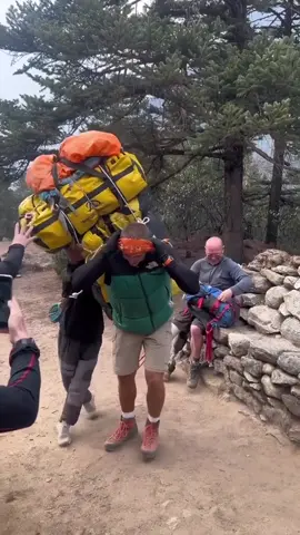 Its not easy to carry all these stuffs, now imagine carrying such heavy loads and going uphill at high altitudes. All the facilities and peak climbing without these hardworking porters will not be possible. Respect to all our hardworking porters & guides. 🎥 @masonmcdonald5 #nepal #everest #mountains #himalayas #fypシ゚viral #traveltiktok #k2 #funnyvideo 