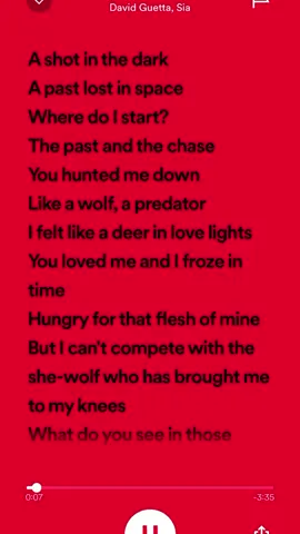 She Wolf- David Guetta, Sia #fyp #foryou #songs #music #spotify #blowthisup #viral #shewolf #spotifylyrics #spotifymusic #spotifytok #fypシ 