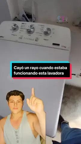 Cayó un rayo cuando estaba funcionando estaavadora y no hacía nada #viral #fyp #tecnitips #parati #lavadora 