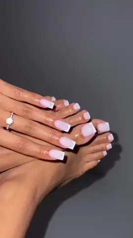 Manicure&Pedicure so good you cant help but show them off!! #fyp #nailtech #frenchtipnails #nailtiktok #milkywhitenails #girlssupportgirls #imjustagirl #barbie #softgirl #era 