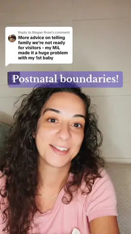 Replying to @Megan Rose repeat after me “we will let you know when we are ready for visitors”. Its really helpful to plan for postpartum and set boundaries for yourself! #postnatal #postpartum #newmum #newparents #newdad #midwife #hypnobirthing #postnatalsupport #justsayno 