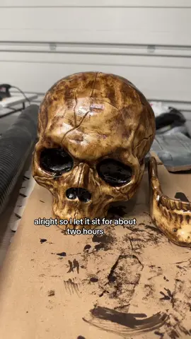 DIY Halloween Skull! #halloween #halloweendecor #halloweendiy #dollarstore #halloweenhack #halloweenlook 