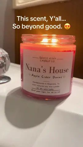Jacob had this burning in our bedroom when I came in. The whole room smells like heaven. Our 16oz candles scent up a big room. #candles I’m in love. 😍🕯️❤️