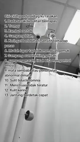 buat kalian semua jaga kesehatan yaa kurangin makanan yg beryodium tinggi, kafein dan sbgainya😌kalo gk mau sprti saya😭😭 #fypシ  #tiroid #hypertiroidfighter #hypertiroidisme 