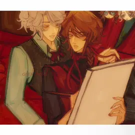 the artist is fishmuses reposting this ^_^ #identityv #idv #edgarvalden #frederickkreiburg #idvpainter #idvcomposer #edrick #rocketship 