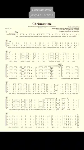 Christmastime - Joseph M. Martin (🔉 Hal Leonard) #carol #christmas #calypso #lullaby #natal #lagunatal #renessans #renessaince #baroque #acapella #satb #paduansuara #notangka #paduansuara #choral #notasi #notasiangka #partitur #traditionalspiritual #choir #vocals 