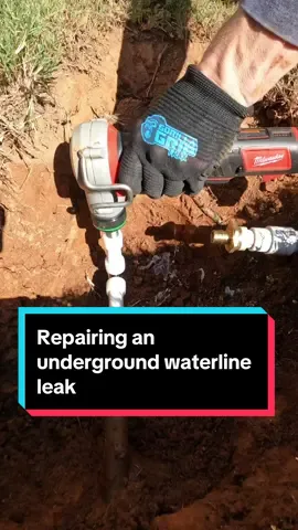 Repairing an underground waterline leak 🌱💦 #plumbing #plumber #fyp 