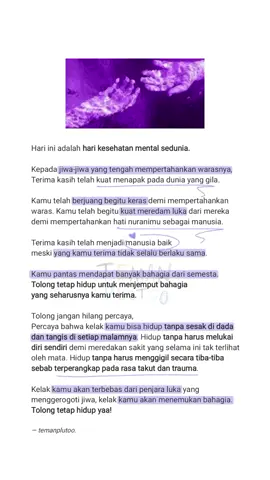 Tolong tetap hidup yaa🤍 — #temanplutoo #foryou #KesehatanMental 
