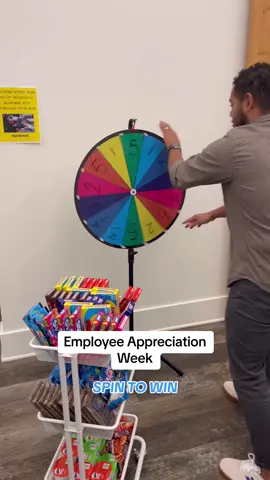 wheel of fortune for employee appreciation week!! what did you win?? #highpointinsurance #insurancetiktok #employeeappreciation #employeeappreciationweek #insuranceagent #priceisright #wheeloffortune #officelife 
