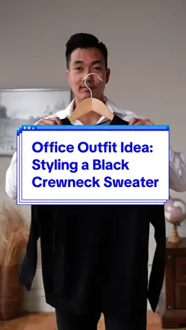 Swap out the Usual White Dress Shirt & Stay Classy & Cozy in the Office this Fall with this Versatile Black Crewneck Sweater from @Kohl’s #kohlsfinds #kohlspartner #sweaterweather #sweateroutfits #classicmenswear #menoutfitinspiration 