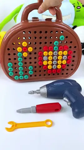 Screw tool box for kids #buildingbrickstoy #puzzletoy#braintraning #DIY#toy#childrentoy#kidsbelike #viraltoys#toolboxtoys#trendingtoys 