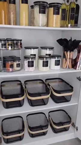 Shake up your pantry organisation with our sleek and stylish black Mesh Storage Baskets!  #fypシ゚viral#meshbasket#pantryorganization #storagehacks #fyppppppppppppppppppppppp 