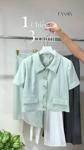 Một chiếc áo mà kết hợp được thành 3 outfits 😘 Minty Vest cực kỳ phù hợp với cô nàng thanh lịch đó 💖 #TikTokFashion #fashiontiktok #fashion #congso #thoitrangcongso #thoitrangvanphong #vanphong #fansixofficial #viral #xuhuong #tiktokvietnam