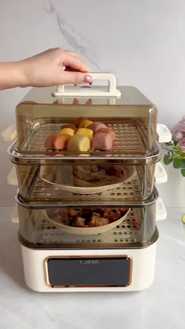 Nồi hấp điện đa chức năng dành cho hộ gia đình nhỏ có thể hẹn giờ để hấp, hầm và hầm Nồi hấp đa chức năng đa năng trong một, tiện lợi và thiết thực #giadungthongminh #medobepnoidiatrung #nghiennha #noilau 