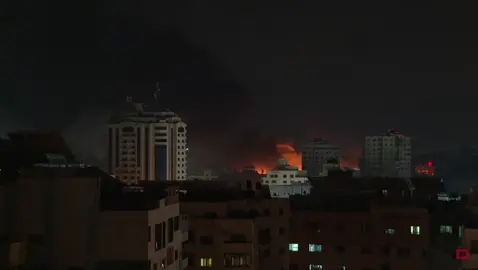 bombardeo en Gaza por parte de Israel en la noche del 9 de octubre #palestine #guerraisrael #guerrapalestina #palentina #Israel 