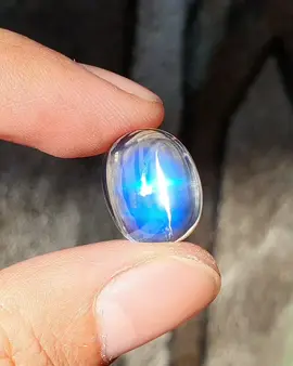 ✅️Feldspar💙 outdoor Like a water ●Blue Moonstone 19.6ct  ●Notreatment ●Perfect Polishing, Body Glass (Dim. 16.7x13.8x11mm) #bluemoonstone #moonstoneceylon #biduribulan #feldspar #batumulia #batupermata #imperialgemstonejewelry 