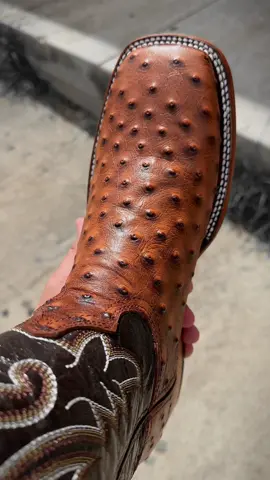 Men’s Cognac Ostrich Square Toe Boots On Sale For $79.99!! Sizes 8.5-13!! #alfawesternwear #alfawesternwearboots #texas #botas #westernwear #boots #botasvaqueras #cowboyboots #cowboyoutfit #ostrichboots 