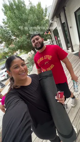 My husband did yoga for the first time 😌  #fyp #parati #yoga #couple #marriage #marriedlife 