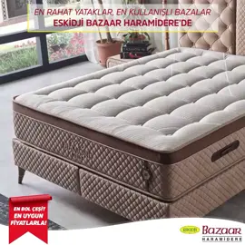 En rahat yataklar, en kullanışlı bazalar Eskidki Bazaar Haramidere'de Hesaplı ve güvenilir alışverişin adresi Eskidji Bazaar Haramidere! #eskidjibazaar #yatak #baza #baslik #yatakodasi #mobilya #evdekorasyon #furniture #Home #dekorasyon #2022 #uygunfiyat 