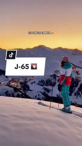 Sunsets en hiver >>>  #laplagne #skitok #ski #sunset 
