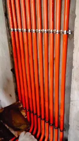 Burrying heated floor water pipes