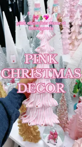 RUN don’t walk to @HomeGoods for the cutest pink christmas decor!!🎀🎄💖🎅🏼 #pinkchristmas #pinkchristmasdecor #pinkaesthetic #homegoods #homegoodschristmas #decoratingforchristmas #christmasdecor 