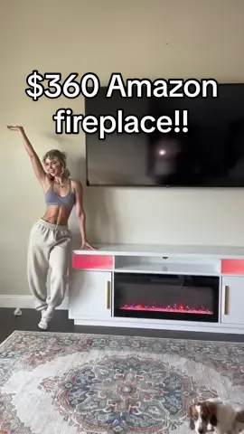 Just in time for cozy szn ;) 🔗 in my storefr0nt! Wearing @AYBL #amazonfinds #amazonhome #amazonfireplace #FitTok 
