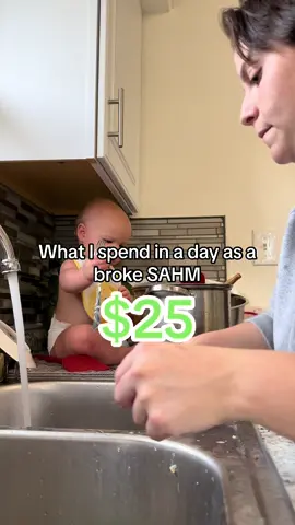 Typical day of spending for a #brokemom #fyp #sahm 