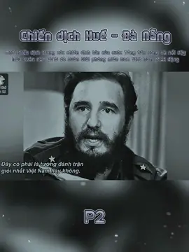 Chiến dịch Huế - Đà Nẵng là một chiến dịch trong các chiến dịch lớn của cuộc Tổng tấn công và nổi dậy Mùa xuân năm 1975 do Quân Giải phóng miền Nam Việt Nam phát động, dẫn đến kết thúc thành công cuộc Chiến tranh Việt Nam. Chiến dịch này bắt đầu từ ngày 5 tháng 3 đến ngày 29 tháng 3 năm 1975 sau khi chiến dịch Tây Nguyên bắt đầu được một ngày. Diễn biến các hoạt động quân sự của chiến dịch bao gồm ba chiến dịch nhỏ hơn được tiến hành gối nhau về thời gian: Chiến dịch Trị Thiên 1975, Chiến dịch Nam-Ngãi và Chiến dịch Đà Nẵng. -P2 #Master2023byTikTok #lichsu #chiếntranh #bodoivietnam #damdaolichsu30 #tuantienti #bộdội #vietnam 