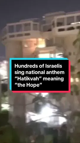 As the nation mourns those killed in the ongoing war, hundreds of #Israelis near Tel Aviv stood together in solidarity Wednesday night to sing Israel’s national anthem, “Hatikvah,” meaning “The Hope.” #news #telaviv #israel #Hatikvah #nationalanthem #hope 