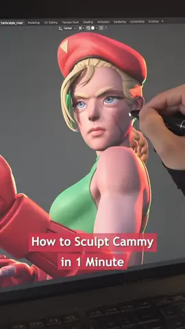 Cammy White 🕹️❤️✍️🎥. #streetfight #cammywhite #blender3d #b3d #sculpture #sculpting #3dmodeling #3dart #digitalart #gameart 