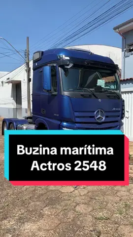 Buzina marítima no actros 2548 ano 2023 #actros #actros2548 #jrtruckacessorios #mercedesbenz #azul #buzinamaritima 