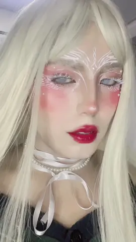 Tuto angel makeuo facilito y con rubor y delineador blanco, no masss #makeuptips #halloweenmakeup #fyp 