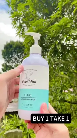BUY 1 TAKE 1 500ML Goat Milk Body Wash Long-Term Whitening Nicotinamide Moisturizing Body Care Shower Gel#goatmilkbodywash #bodywash 
