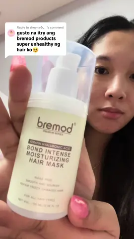 Replying to @sheyna✿｡.ﾟthis is your sign to try Bremod’s Bond Intense Moisturizing Hair Mask 😉 I’m trying it on dry hair, watch the video to see the results!