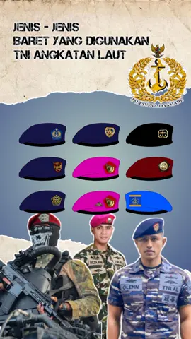 JENIS-JENIS BARET TENTARA NASIONAL INDONESIA ANGKATAN LAUT #fypシ #tnial #infomiliter #tnipolri 