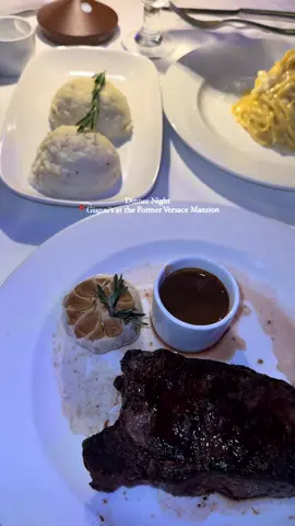 dinner night🍴 #fyp #dinnernight #giannisatthevilla #giannisattheformerversacemansion 