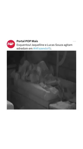 Ontem a peoa Jaquelline e o peao Lucas Souza foram flagrados fazendo grandes movimentos no edredom. #lucassouza #jaquelline #afazenda #reality #tv 