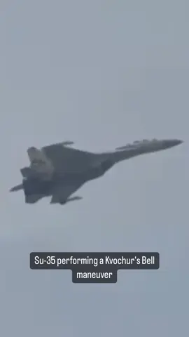 Su-35 performing a Kvochur's Bell maneuver (Video: Azyaz) #aviation #pilot #plane #airplane #fyp #fighterjet #sukhoi