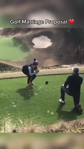 Now THIS is love. 😂❤️ #golftiktok #golftok #golf #golfer #golfswing #wedding #proposal #proposalvideo 