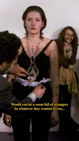 Would you let strangers do whatever the wanted to you in the name of art?C100 Spotlight: 'Rhythm 0' (1974) by Marina Abramović #art #contemporaryart #artinstallation #artist #marinaabramović #performance #performanceart