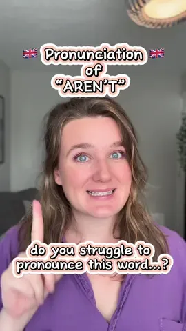 Do you hear an ‘r’ sound when I pronounce ‘aren’t’? 🤔 Does anyone know the rule? Let me know in the comments! 🥰  #pronunciation #britishaccent #english #ingles #learnenglish 