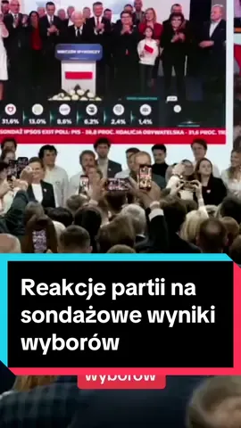 Reakcje partii na sondażowe wyniki wyborów #wybory #wybory2023 